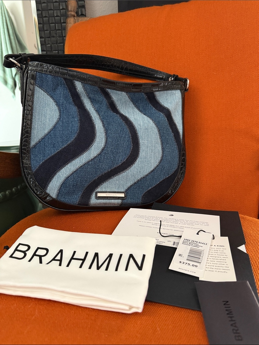 Brahmin Small Kathleen in Retro Denim
